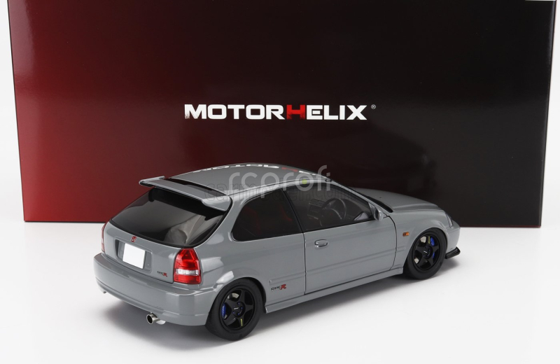 Motorhelix Honda Civic Type-r (ek9) 1997 With Yokohama Tires And Engine 1:18 Nardo Grey
