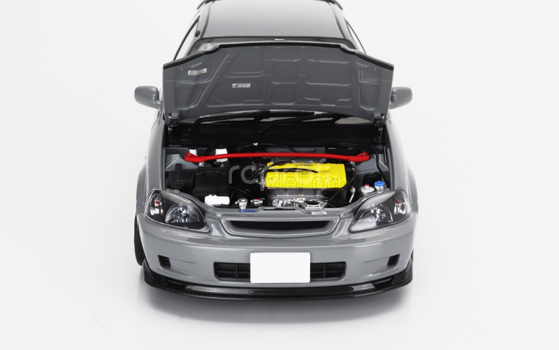 Motorhelix Honda Civic Type-r (ek9) 1997 With Yokohama Tires And Engine 1:18 Nardo Grey