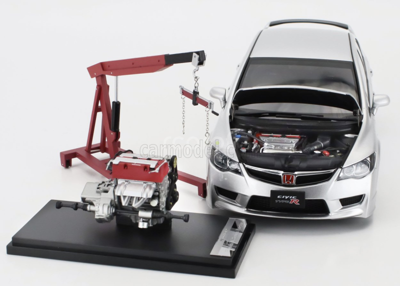 Motorhelix Honda Civic Type-r Fd2 With Engine And Accessories 2007 1:18 Silver
