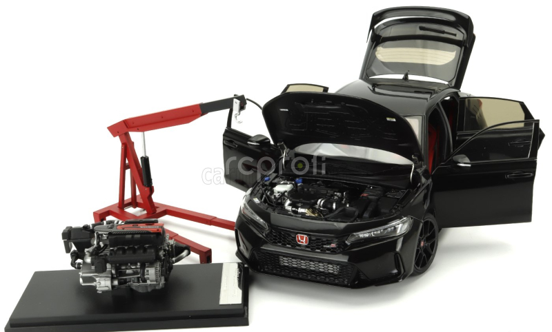 Motorhelix Honda Civic Type-r (fl5) With Engine And Accessories 2020 1:18 Black Pearl