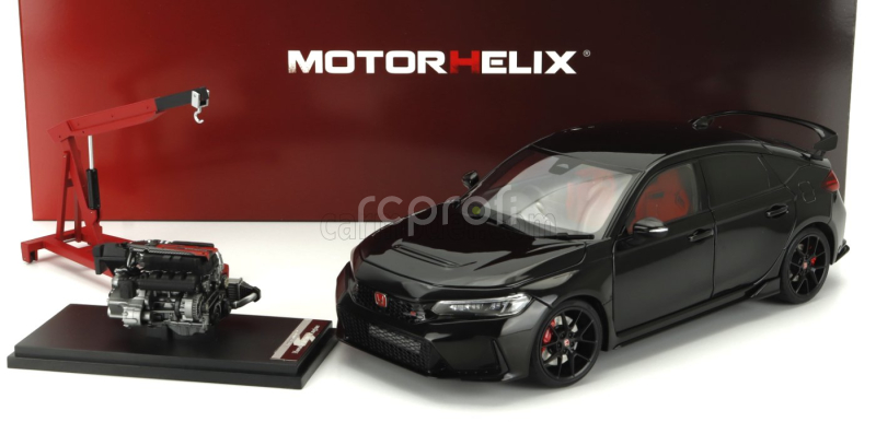 Motorhelix Honda Civic Type-r (fl5) With Engine And Accessories 2020 1:18 Black Pearl