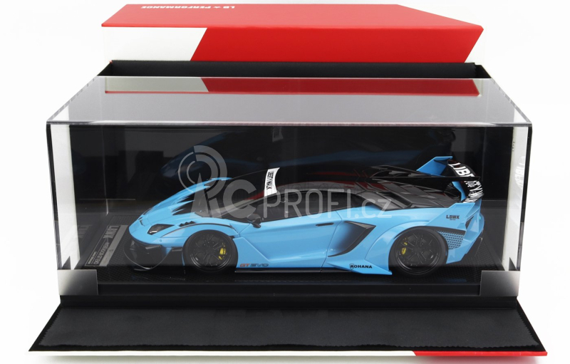 Motorhelix Lamborghini Aventador Gt Evo Lbwk Lb-works 2019 1:18 Nebesky Modrá Uhlíková Čerň