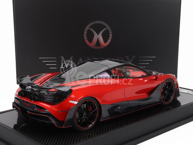 Motorhelix Mclaren 720s Mansory 2019 1:18 Červený Uhlík