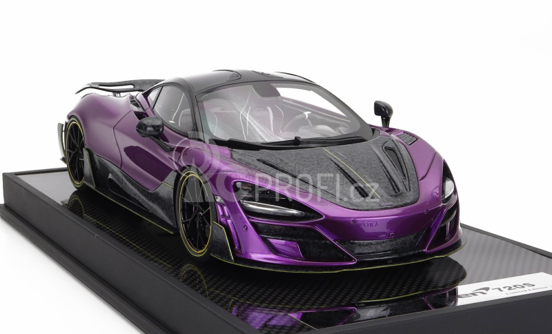 Motorhelix Mclaren 720s Mansory 2019 1:18 Fialový Uhlík