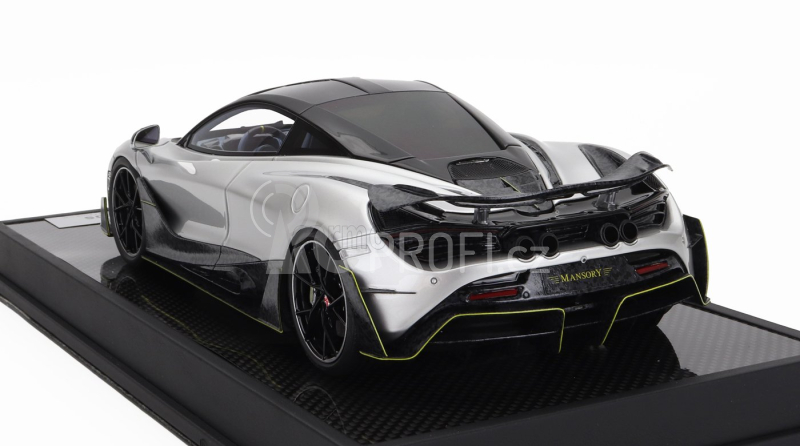 Motorhelix Mclaren 720s Mansory 2019 1:18 Stříbrný Uhlík