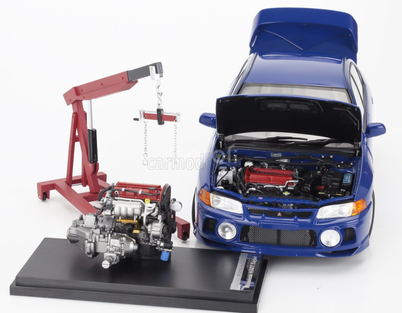 Motorhelix Mitsubishi Lancer Evo Iv With Engine And Accessories 1999 1:18 Blue