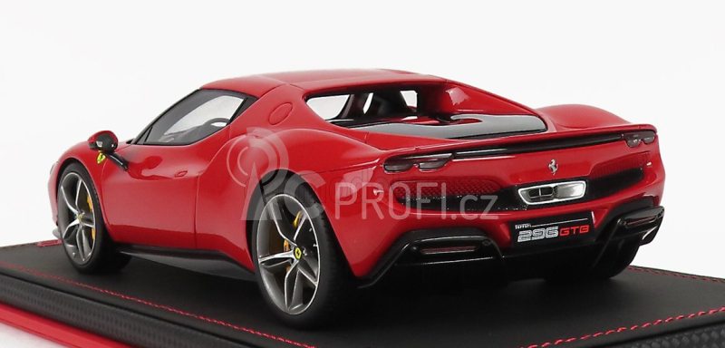 Mr-models Ferrari 296 Gtb Hybrid 830hp V6 2021 - Con Vetrina - With Showcase 1:18 Rosso Corsa - Červená