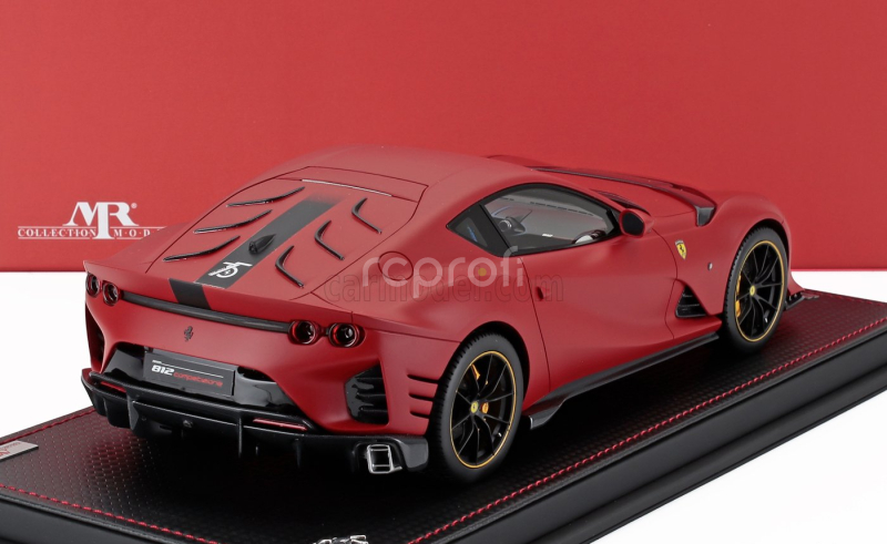 Mr-models Ferrari 812 Competizione 2022 - Con Vetrina - With Showcase 1:18 Rosso F1 75 - Matná Červená