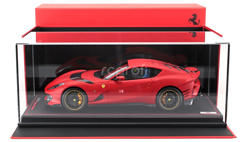 Mr-models Ferrari 812 Competizione 2022 - Con Vetrina - With Showcase 1:18 Rosso F1 75 - Matná Červená