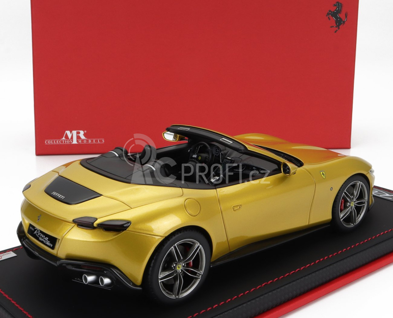 Mr-models Ferrari Roma Spider Open 2020 - Con Vetrina - With Showcase 1:18 Giallo Montecarlo - Žlutá Met.