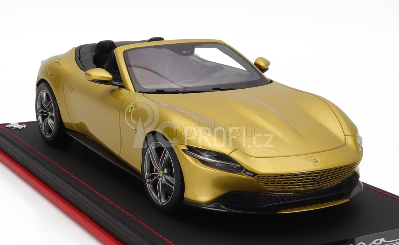 Mr-models Ferrari Roma Spider Open 2020 - Con Vetrina - With Showcase 1:18 Giallo Montecarlo - Žlutá Met.