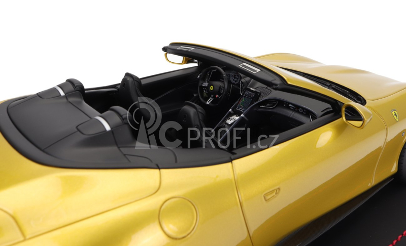 Mr-models Ferrari Roma Spider Open 2020 - Con Vetrina - With Showcase 1:18 Giallo Montecarlo - Žlutá Met.