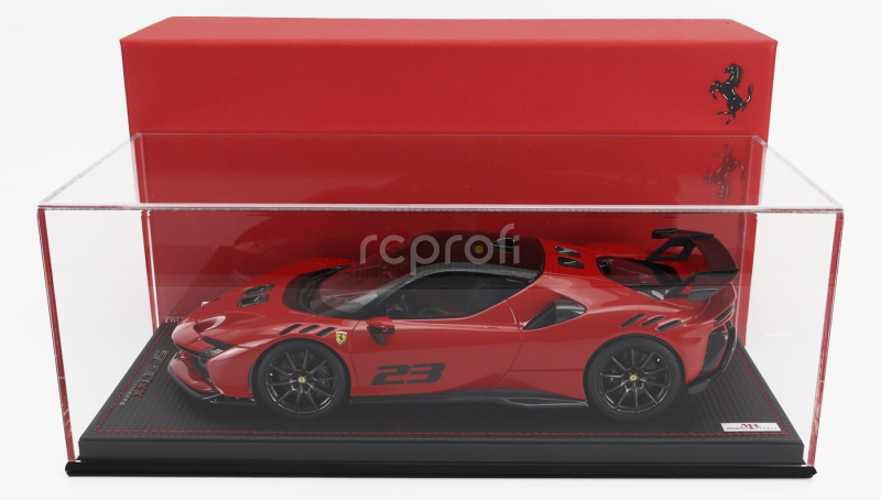 Mr-models Ferrari Sf90 Xx Stradale N 23 2024 - Con Vetrina - With Showcase 1:18 Rosso Corsa - Červená Černá