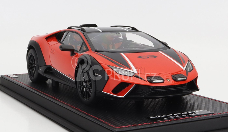 Mr-models Lamborghini Huracan N 63 Sterrato 2022 - Con Vetrina - With Showcase 1:18 Arancio Xanto - Oranžová