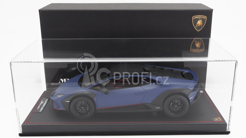 Mr-models Lamborghini Huracan Sterrato 2022 - Con Vetrina - With Showcase 1:18 Blu Grifo - Matná Modrá