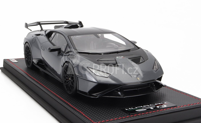 Mr-models Lamborghini Huracan Sto Lp640-2 2021 - Con Vetrina - With Showcase 1:18 Grigio Telesto - Šedá