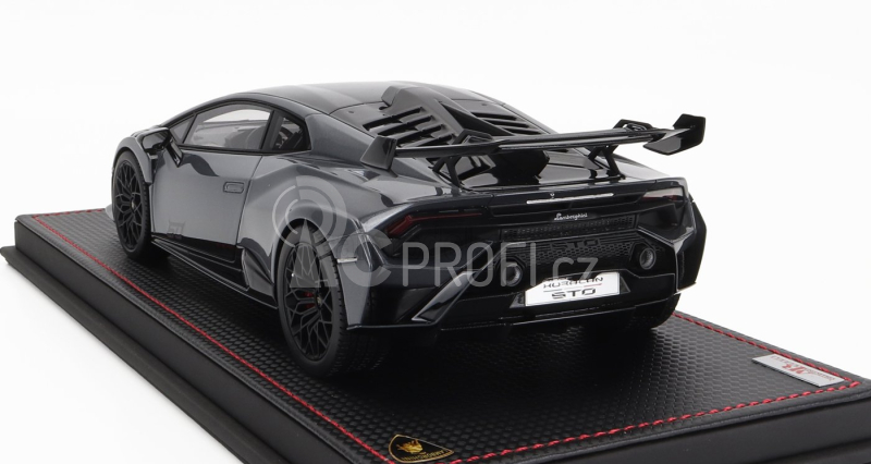 Mr-models Lamborghini Huracan Sto Lp640-2 2021 - Con Vetrina - With Showcase 1:18 Grigio Telesto - Šedá