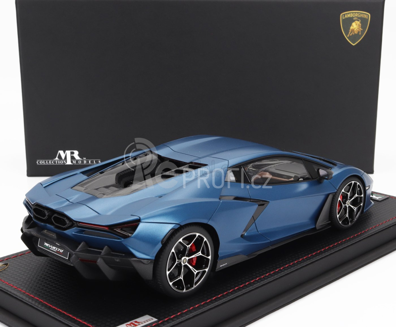 Mr-models Lamborghini Revuelto Hybrid 2023 - Con Vetrina - With Showcase 1:18 Matný Modrý Mechit