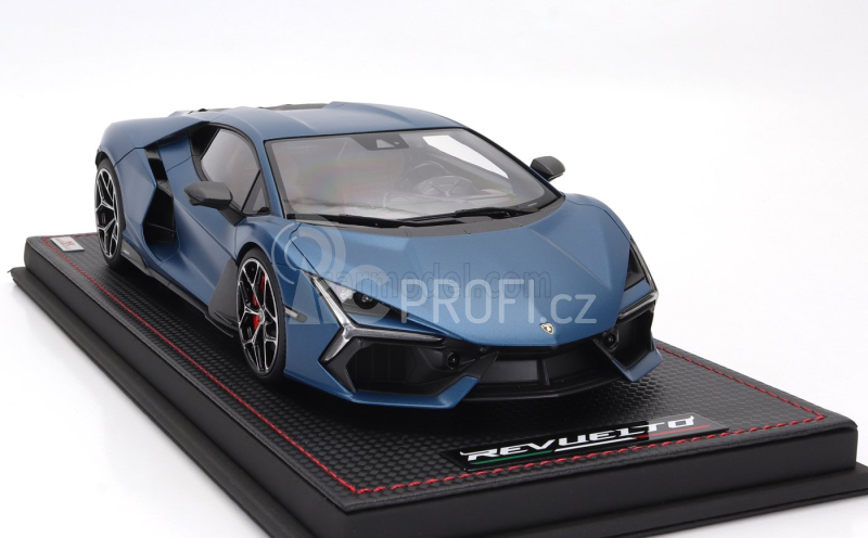 Mr-models Lamborghini Revuelto Hybrid 2023 - Con Vetrina - With Showcase 1:18 Matný Modrý Mechit