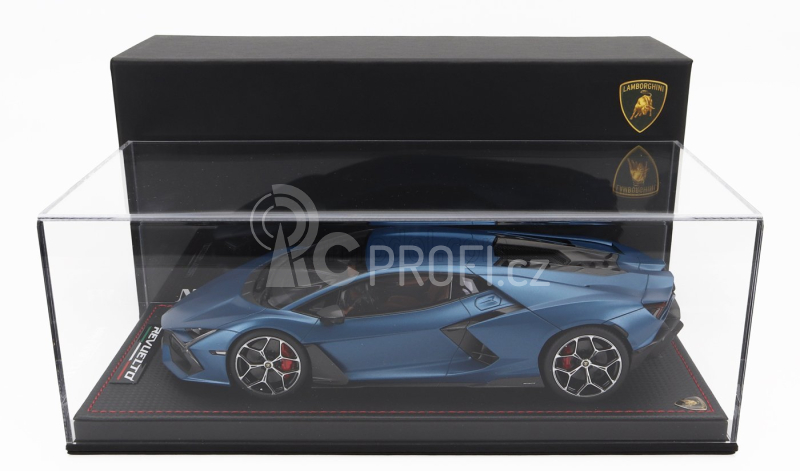 Mr-models Lamborghini Revuelto Hybrid 2023 - Con Vetrina - With Showcase 1:18 Matný Modrý Mechit