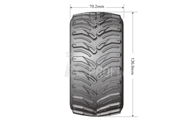 MT-CYCLONE SOFT 1/10 0 offset 12mm hex Black Bead-Lock Rims