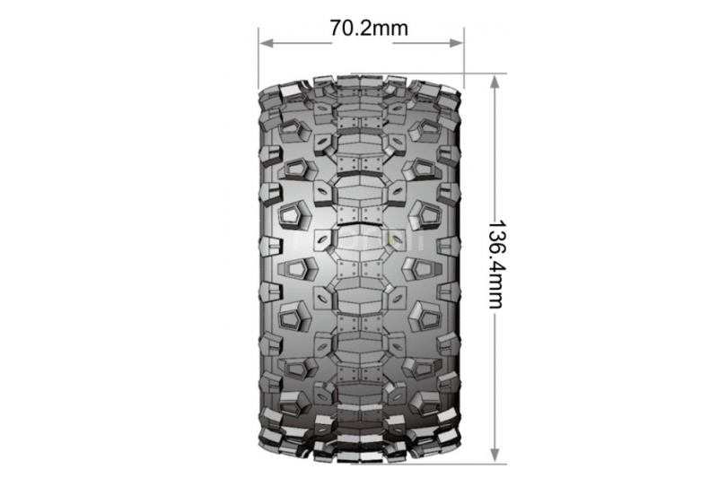 MT-UPHILL SOFT 1/10, 12mm, 14mm a 17mm odnímatelný hex, Černé disky, 2 ks