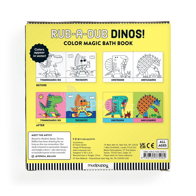 Mudpuppy Knížka ke koupání Dinosauři
