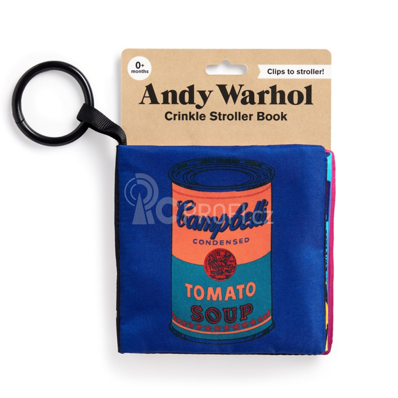 Mudpuppy Látková kniha k zavěšení na kočárek Andy Warhol