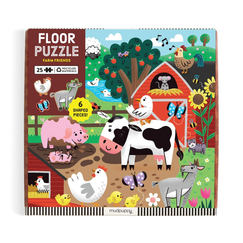 Mudpuppy Podlahové puzzle Kamarádi z farmy 25 dílků