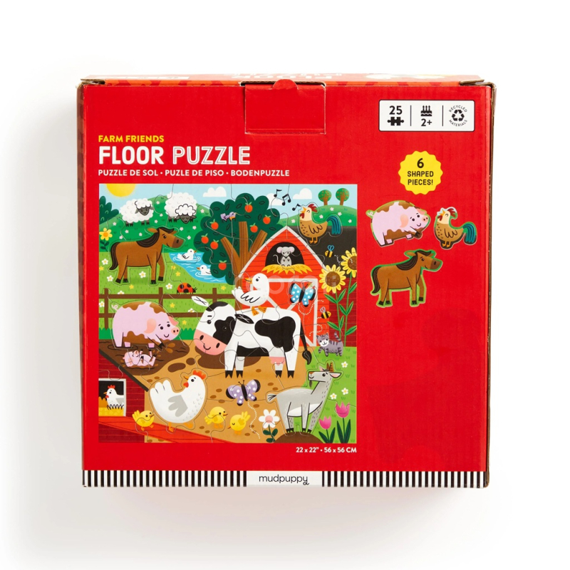 Mudpuppy Podlahové puzzle Kamarádi z farmy 25 dílků