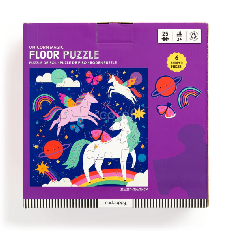 Mudpuppy Podlahové puzzle Kouzelní jednorožci 25 dílků
