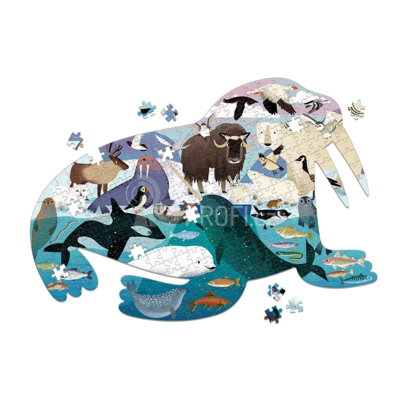 Mudpuppy Puzzle Arktida ve tvaru mrože