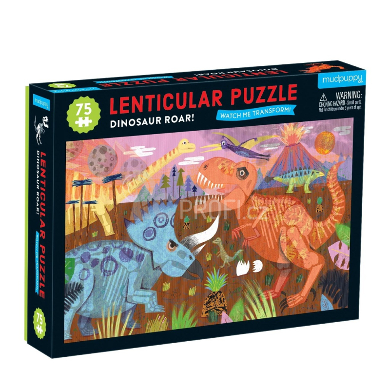 Mudpuppy Puzzle Lentikulární Dinosauři 75 dílků