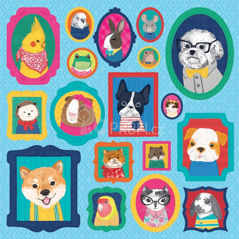 Mudpuppy Puzzle Portréty domácích mazlíčků 500 dílků
