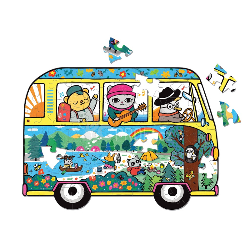 Mudpuppy Puzzle ve tvaru minbusu