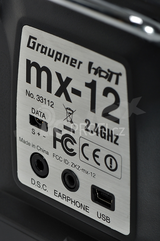 MX-12 2,4GHz HOTT RC souprava s GR-12 3xG.