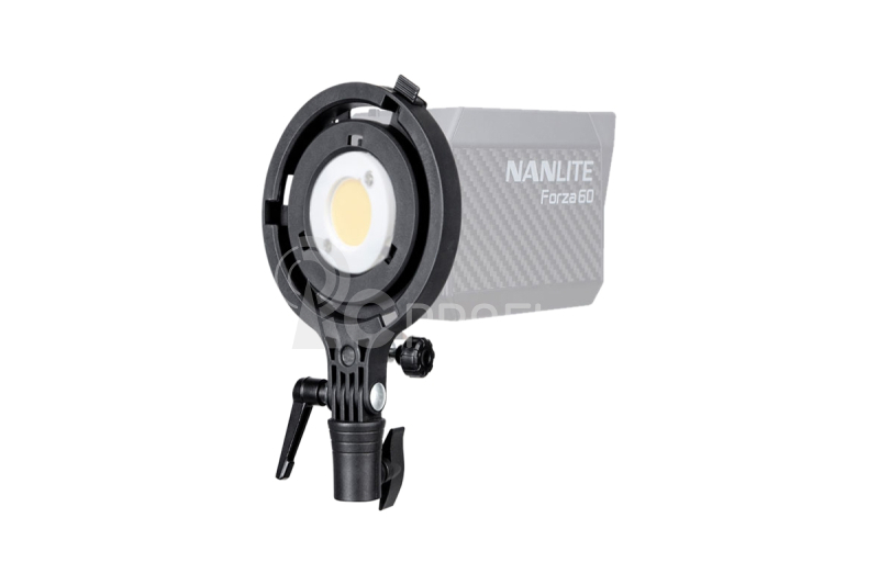 Nanlite Forza 60B s držákem baterií a Bowens adaptérem