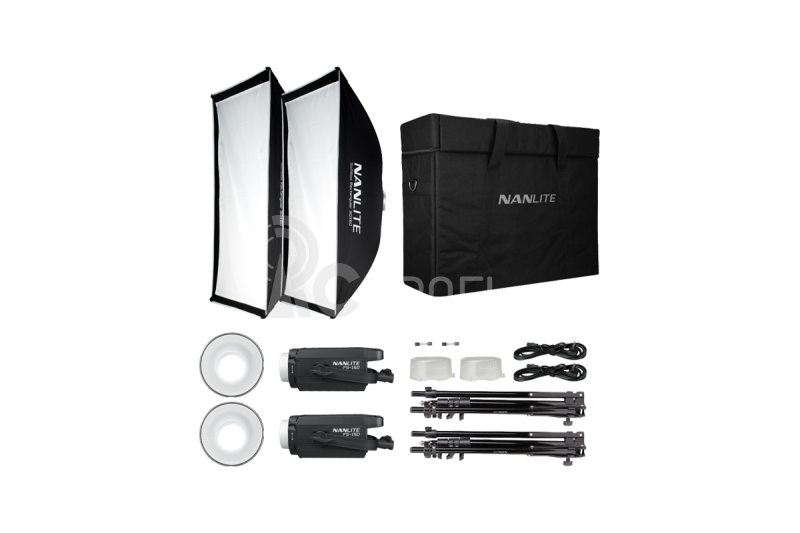 Nanlite FS-150 Sada 2 LED svetel se stojany a softboxy