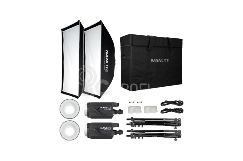 Nanlite FS-200 Sada 2 LED svetel se stojany a softboxy