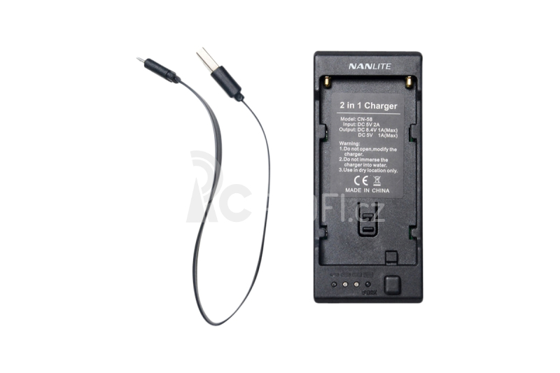 Nanlite nabíječka CN-58 2v1 pro baterie NP/LP-E6