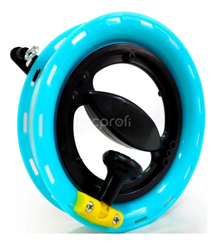 Naviják s rukojetí 18 cm s délkou šňůry 200 m, modrý