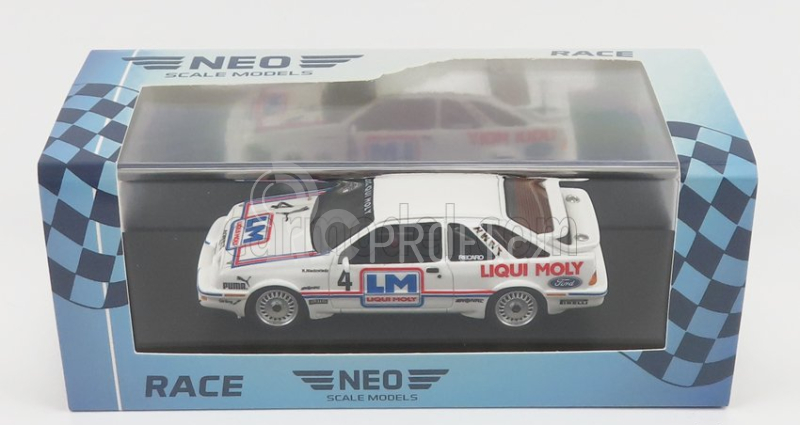 Neo scale models Ford england Sierra Xr4ti Team Liqui Moly N 4 Dtm Season 1986 K.niedzwedz 1:43 Bílá