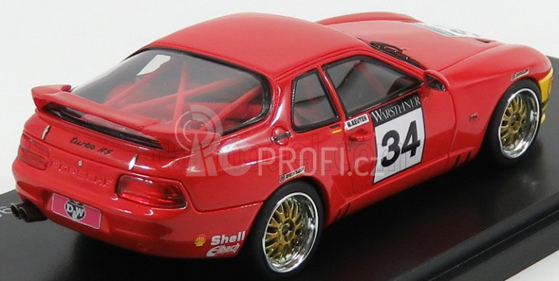 Neo scale models Porsche 968 Turbo Rs Coupe N 34 Adac Gt Cup 1993 M.reuter 1:43 Červená Žlutá