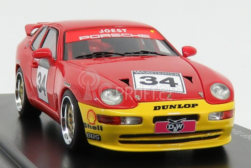 Neo scale models Porsche 968 Turbo Rs Coupe N 34 Adac Gt Cup 1993 M.reuter 1:43 Červená Žlutá