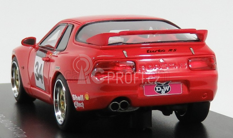 Neo scale models Porsche 968 Turbo Rs Coupe N 34 Adac Gt Cup 1993 M.reuter 1:43 Červená Žlutá