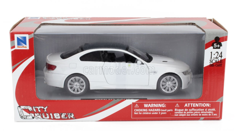 Newray BMW 3-series M3 (e92) Coupe 2007 1:24 Bílý Uhlík