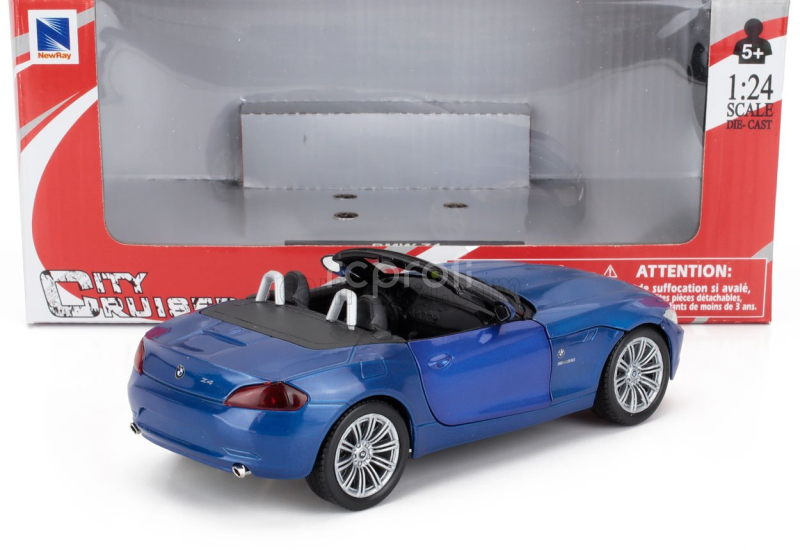 Newray BMW Z4 Spider Cabriolet Open 2009 1:24 Blue
