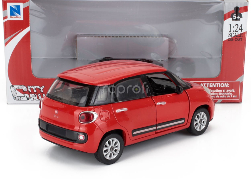 Newray Fiat 500l City 2013 1:24 Red