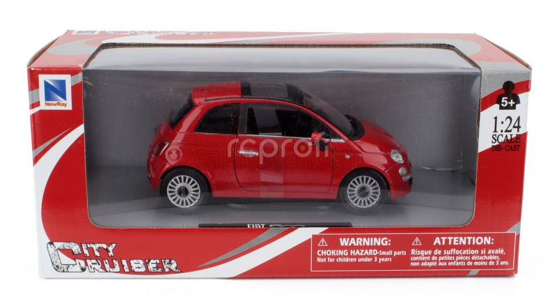 Newray Fiat Nuova 500 2007 1:24 Red