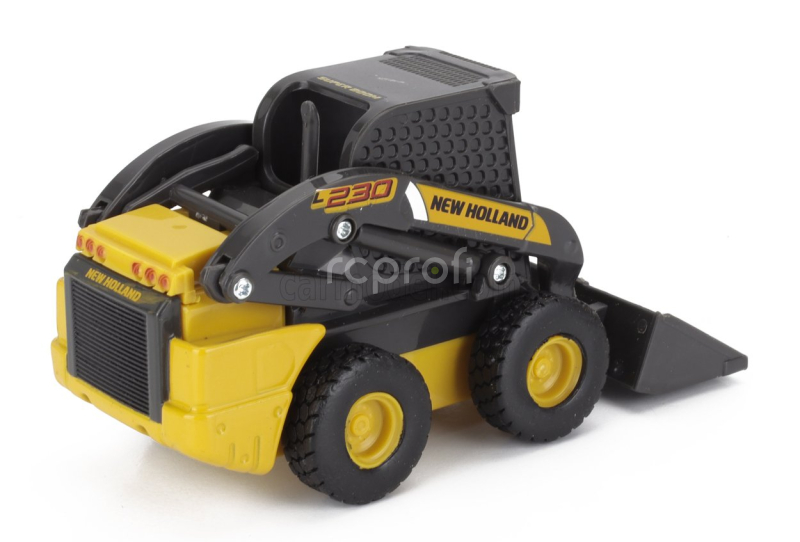 Newray Iveco fiat Daily Roll-off Pianale 2023 With Accessories + New Holland L228 Ruspa Gommata - Skid Steer Scraper Tractor 1:36 Žlutá Černá